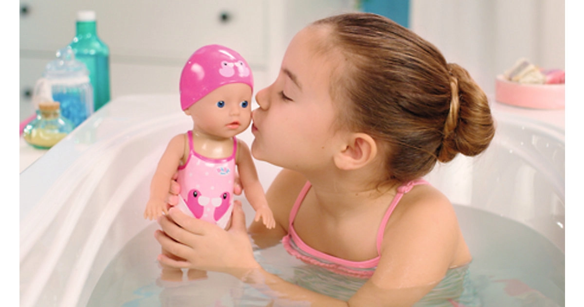 Zapf Baby born My First Swim Girl 30 cm schwimmt ohne Batterien