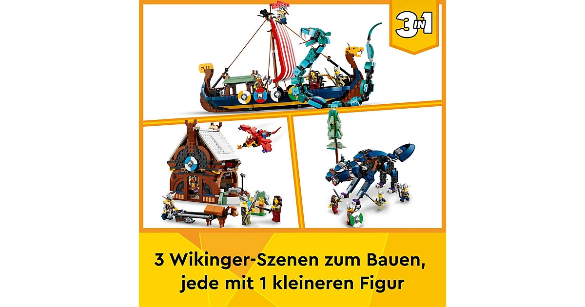 LEGO® Wikingerschiff mit Midgardschlange