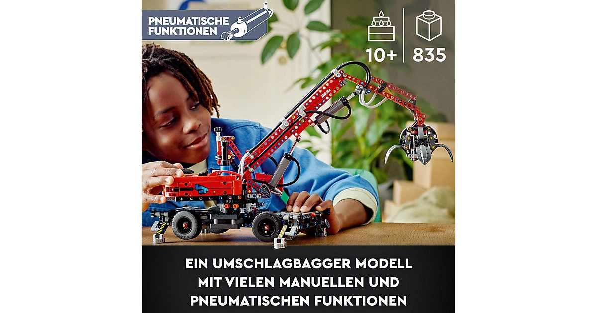 LEGO® Technic Umschlagbagger (42144); Bauset; Modell einer Baumaschine (835 Teile)