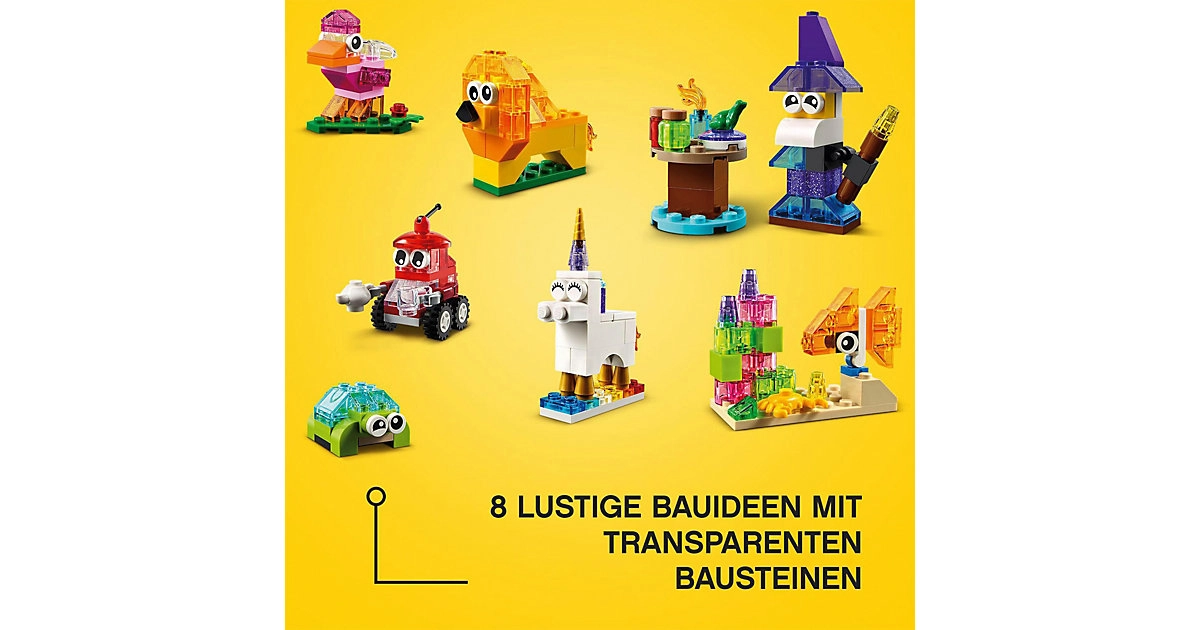 LEGO® Classic 11013 Kreativ-Bauset mit durchsichtigen Steinen