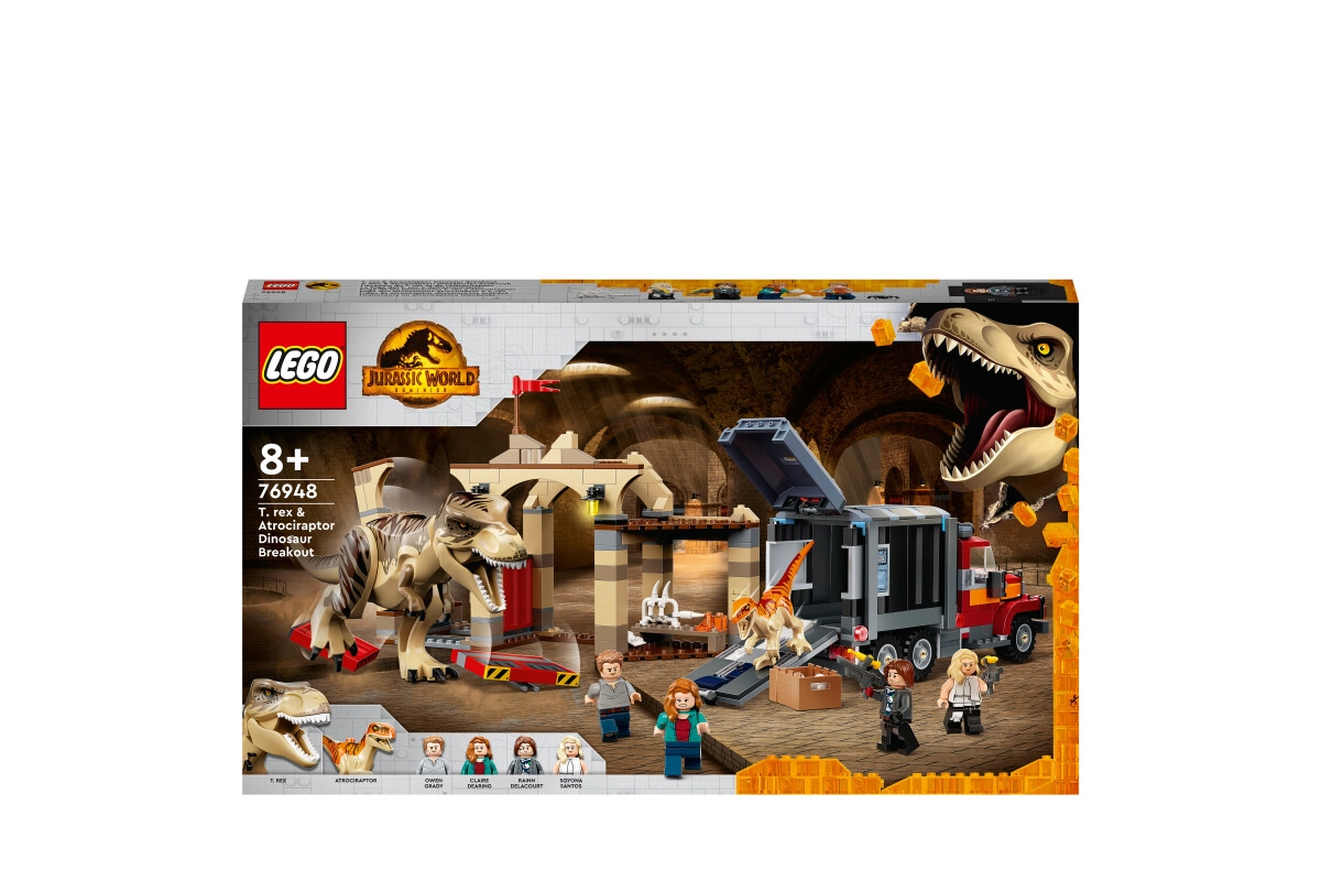 LEGO® Jurassic World™ 76948 T. Rex & Atrociraptor: Dinosaurier-Ausbruch