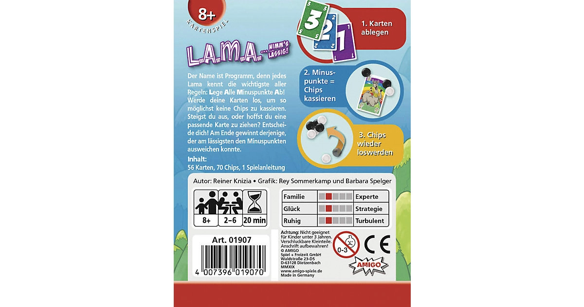 LAMA - Kartenspiel für 2-6 Spieler ab 8 Jahren