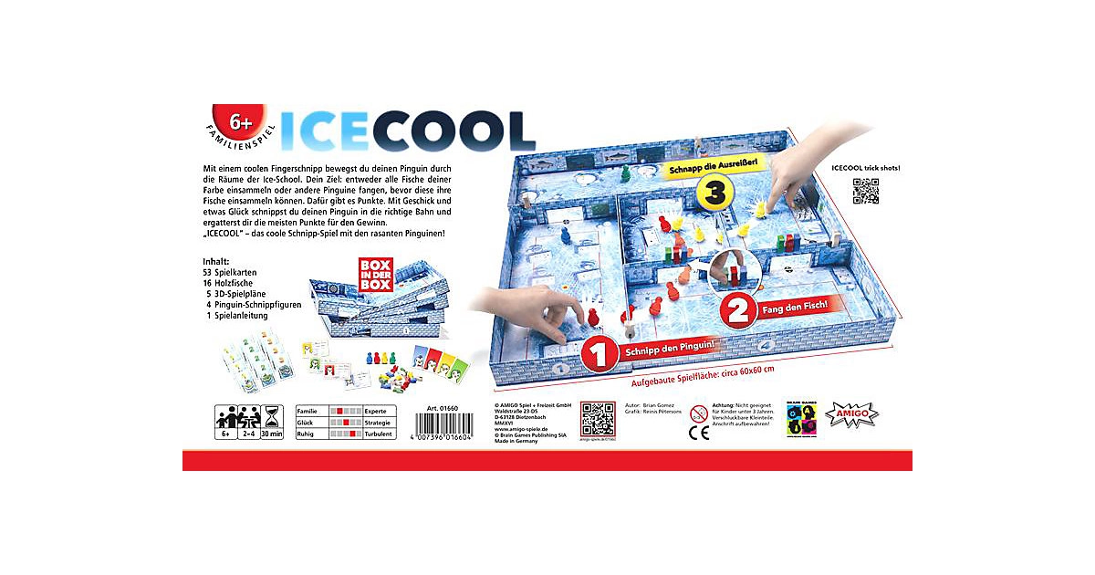 ICECOOL Familienspiel für 2-4 Spieler ab 6 Jahren