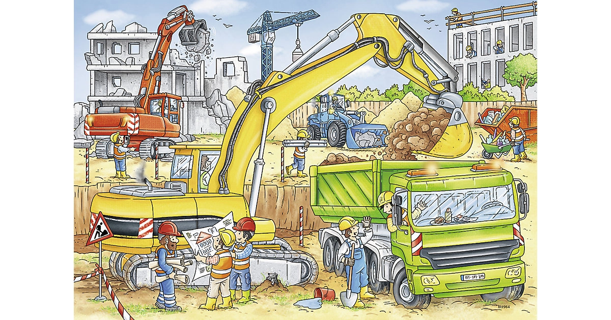 Ravensburger Puzzle Viel zu tun auf der Baustelle ab 4 Jahren