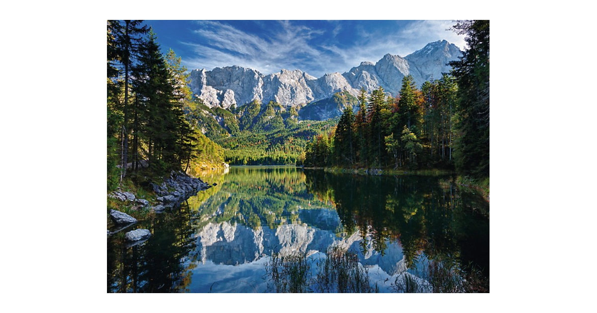 Ravensburger 1000 Teile Puzzle Eibsee mit Wettersteingebirge und Zugspitze