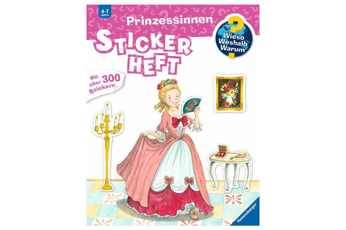 Ravensburger 32680 WWW Stickerheft: Prinzessinnen