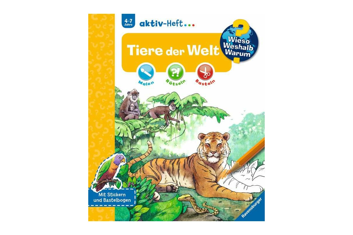 Ravensburger 32695 WWW aktiv-Heft Tiere der Welt