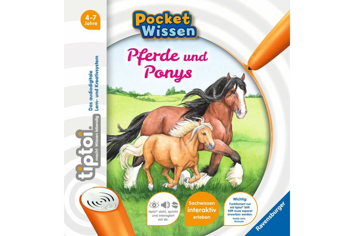 Ravensburger tiptoi® Pocket-Wissen Pferde Buch ab 4 Jahren