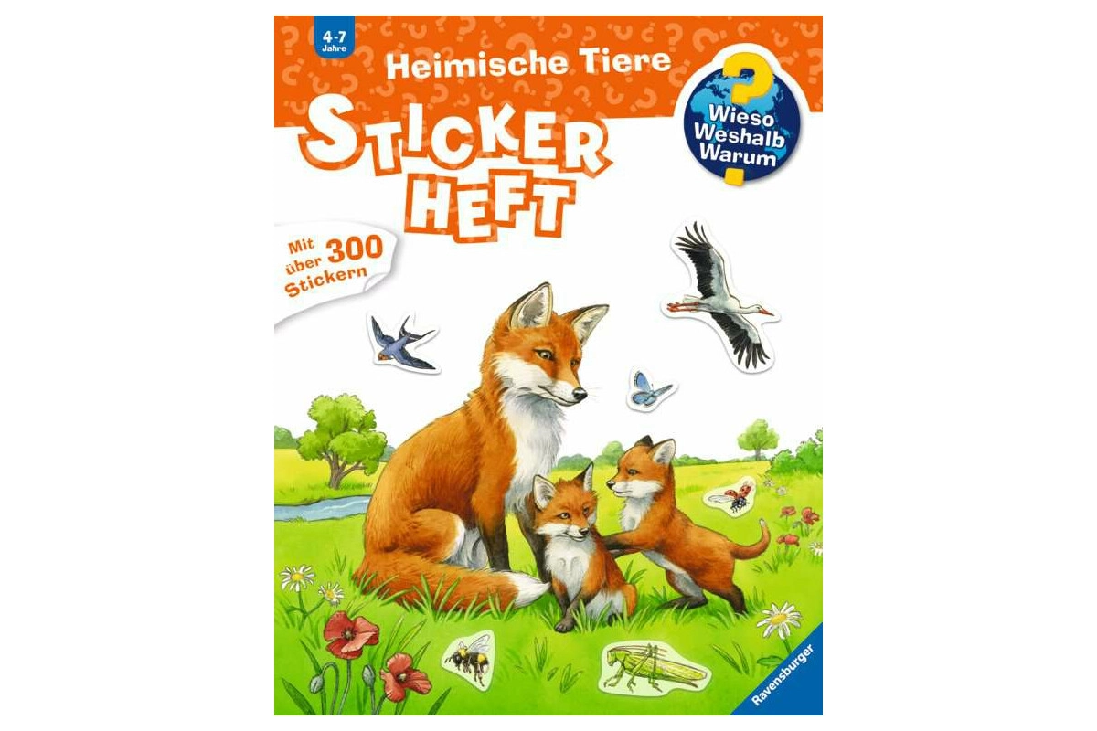 Ravensburger WWW Stickerheft: Heimische Tiere