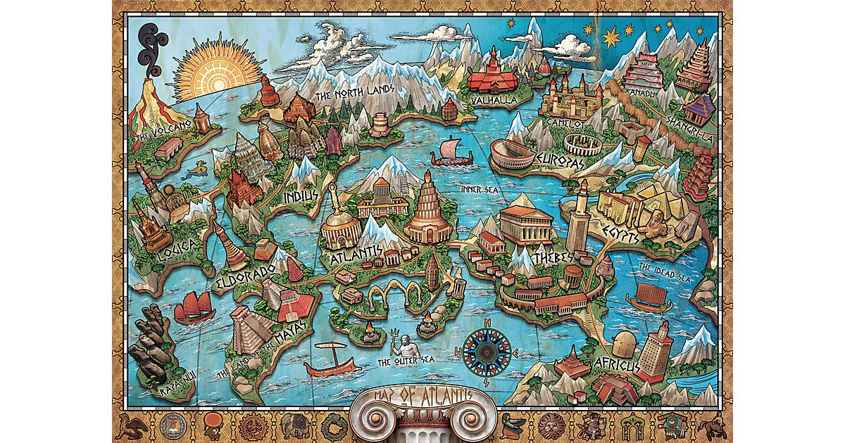 Ravensburger 1000 Teile Puzzle Geheimnisvolles Atlantis