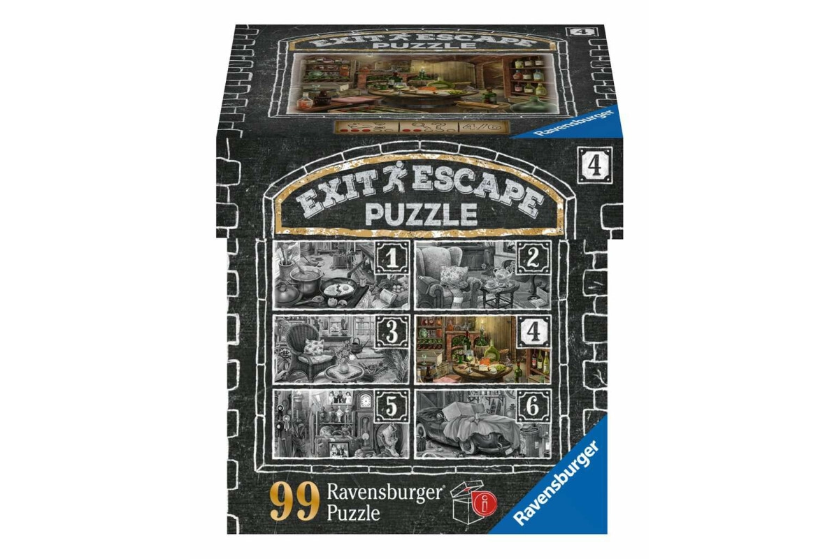 Ravensburger Exit Puzzle Im Gutshaus-Zimmer 4 Weinkeller 99 Teile ab 14 Jahren