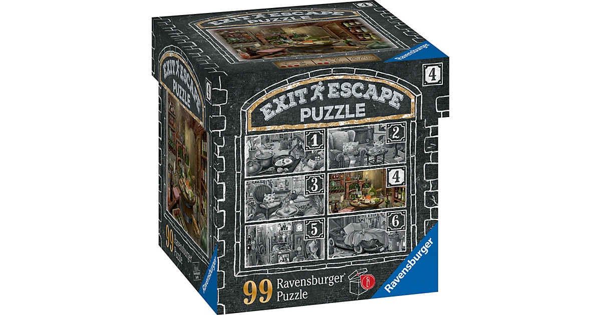 Ravensburger Exit Puzzle Im Gutshaus-Zimmer 4 Weinkeller 99 Teile ab 14 Jahren