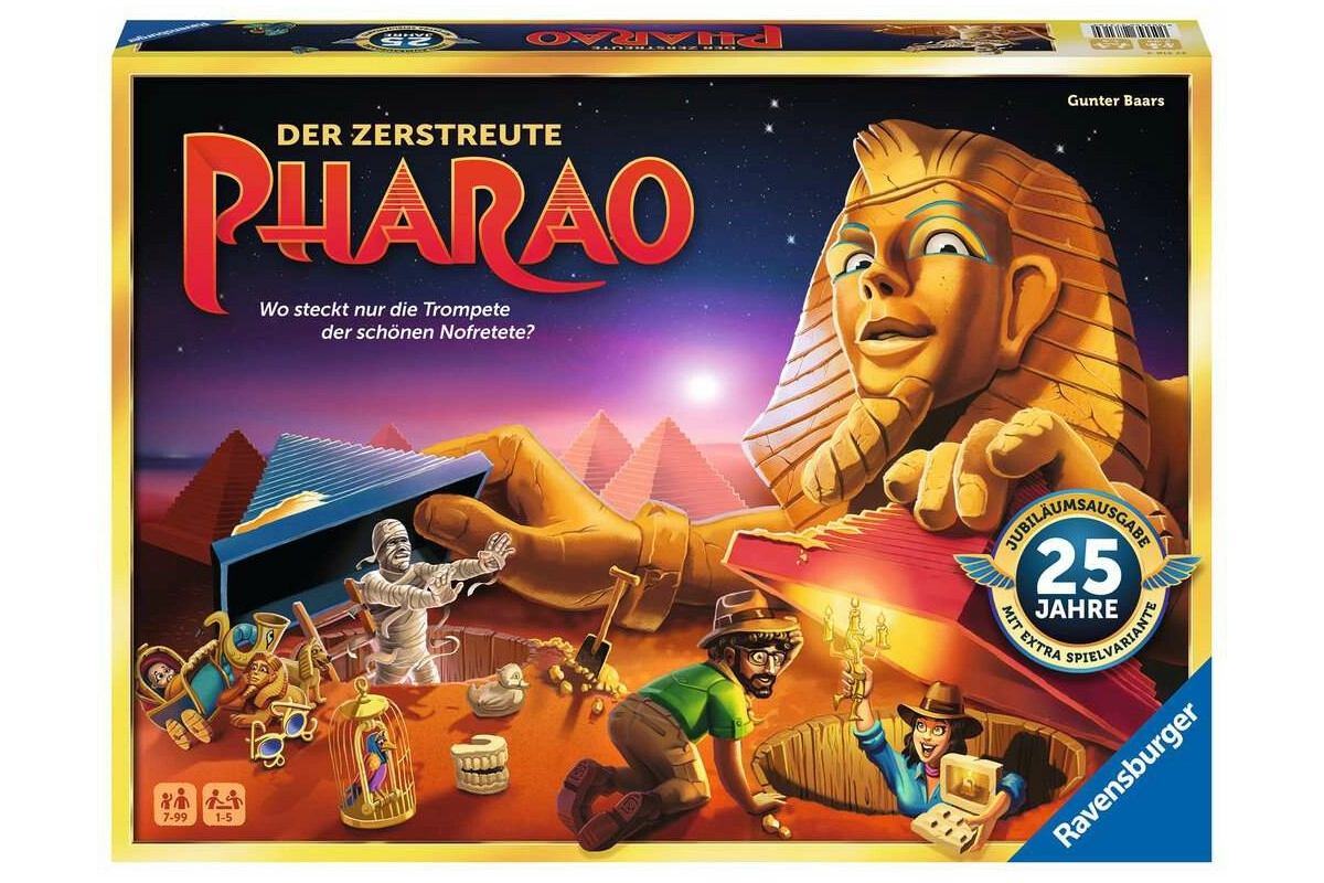 Ravensburger Gesellschaftsspiele Der zerstreute Pharao für 1-5 Spieler ab 7 Jahren