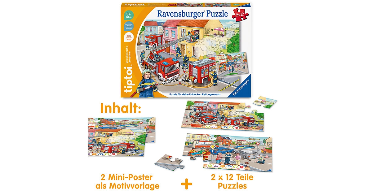 tiptoi® 00133 Puzzle für kleine Entdecker Rettungseinsatz für Kinder ab 3 Jahren