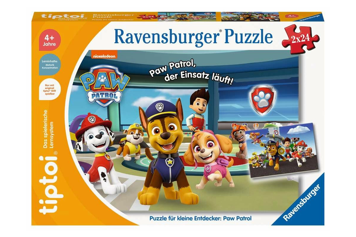 tiptoi® Puzzle 2x24 Teile für kleine Entdecker Paw Patrol für Kinder ab 4 Jahren