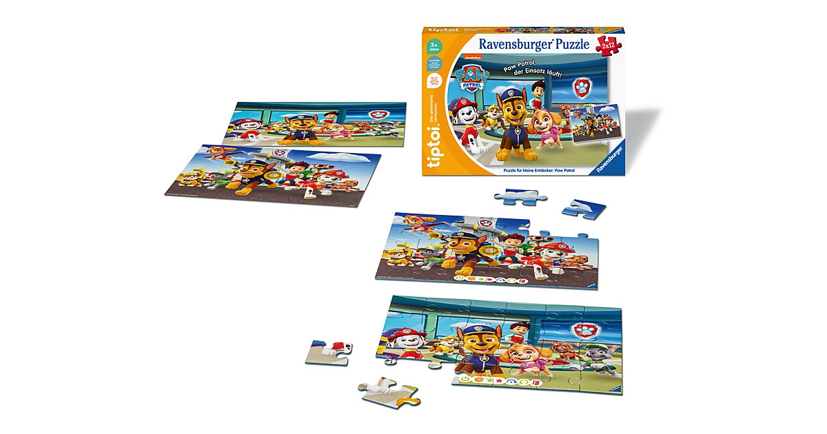 tiptoi® Puzzle 2x24 Teile für kleine Entdecker Paw Patrol für Kinder ab 4 Jahren