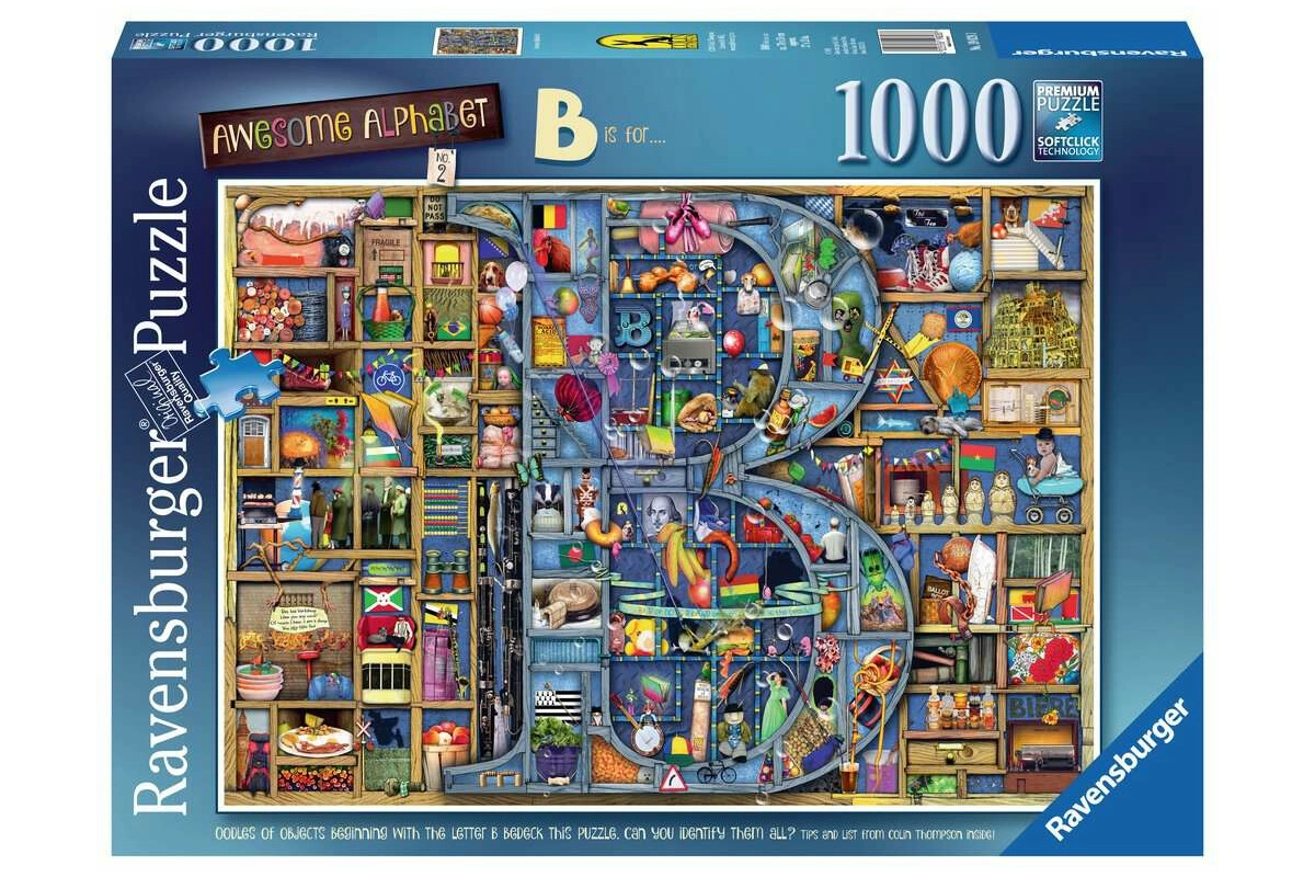 Ravensburger Puzzle 19828 Awesome Alphabet "B" 1000 Teile Puzzle