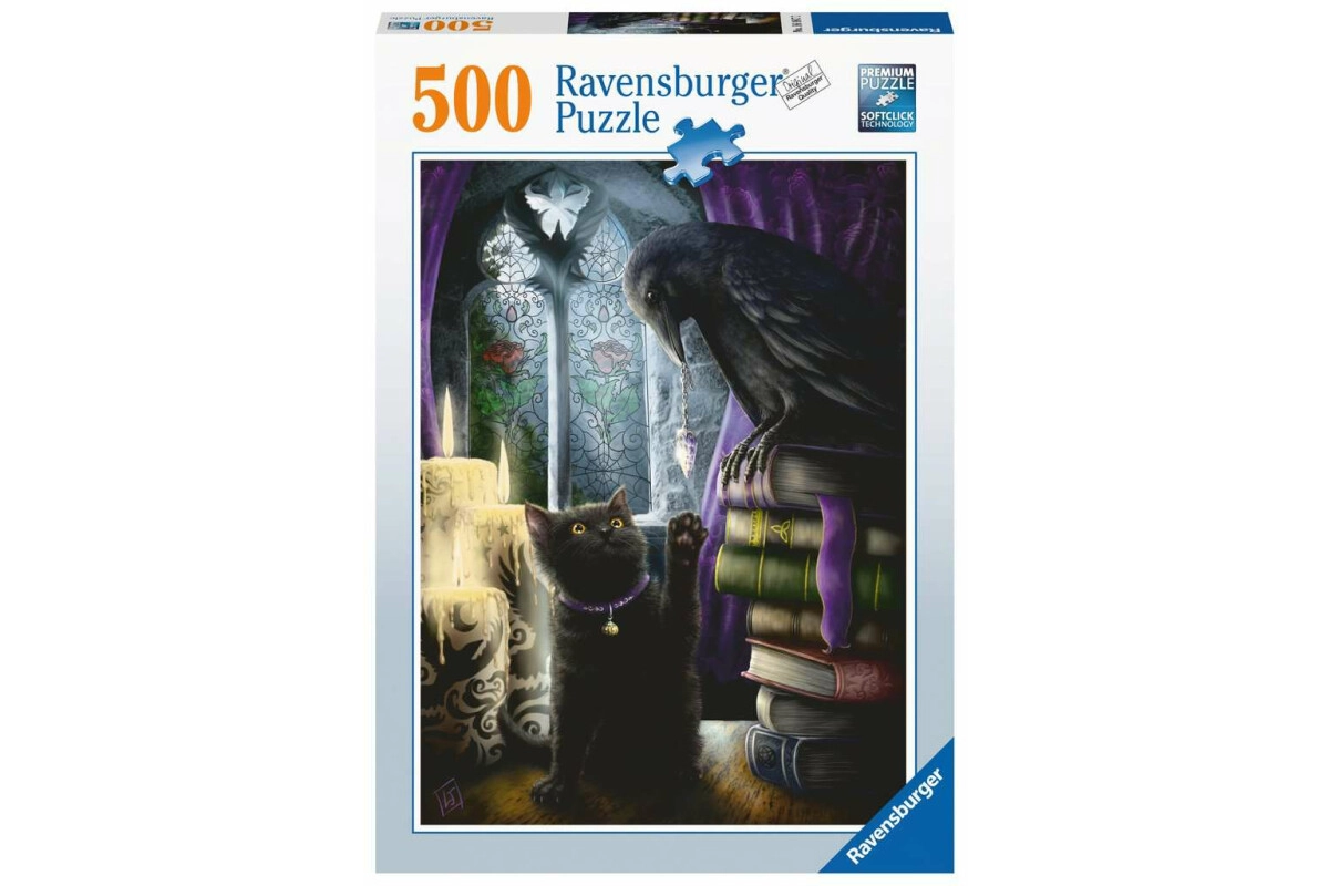 Ravensburger 500 Teile Puzzle Rabe und Katze im Turmzimmer