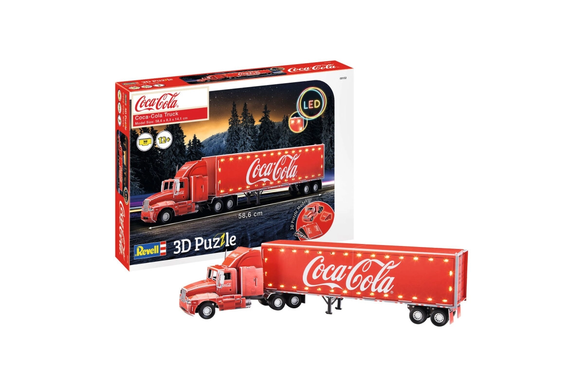 Revell 3D Puzzle Coca Cola mit LED Beleuchtung 58 cm lang ab 12 Jahren