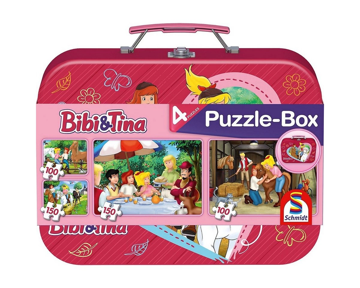 Schmidt Spiele Puzzle-Box 56509 Bibi und Tina 2x100 2x150 Teile ab 6 Jahren