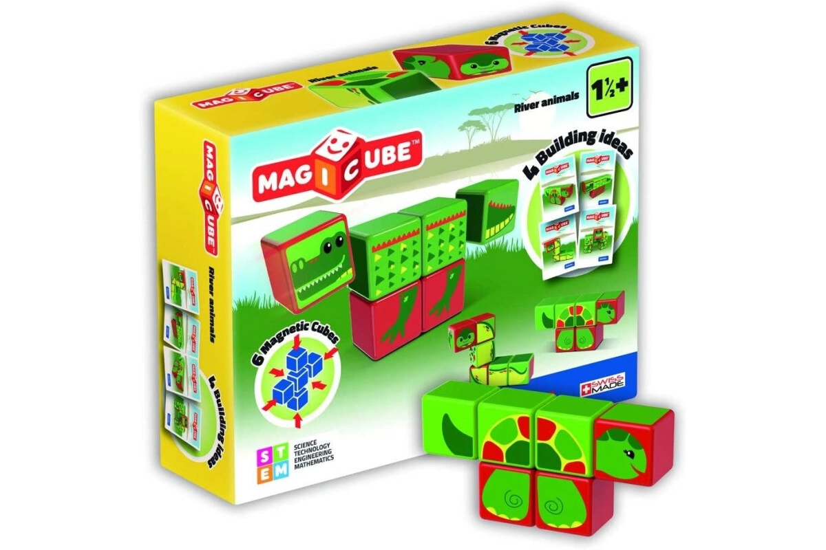 Geomag Magicubes River animals Schildkröte magnetische Bausteine ab 1,5 Jahren