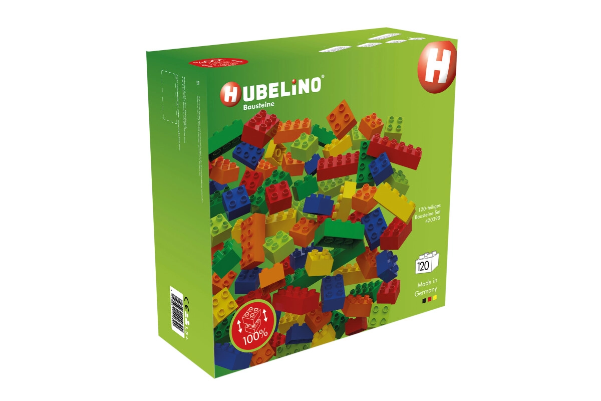 Hubelino 400390 bunte Bausteine Box (120-teilig)