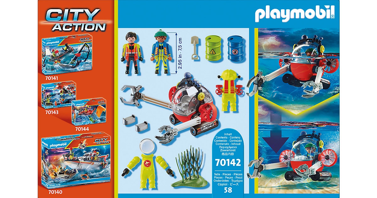 PLAYMOBIL® 70142 Seenot: Umwelteinsatz mit Tauchboot