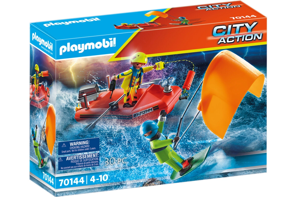 PLAYMOBIL® 70144 Seenot: Kitesurfer-Rettung mit Boot