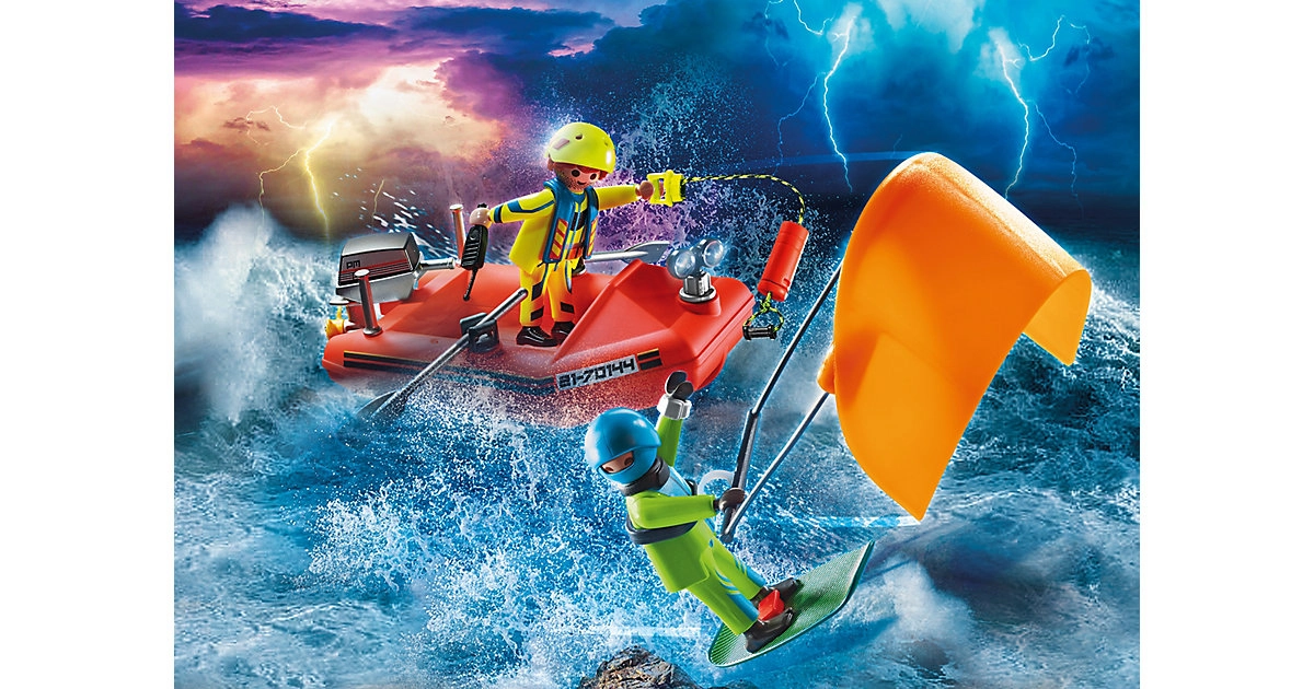PLAYMOBIL® 70144 Seenot: Kitesurfer-Rettung mit Boot