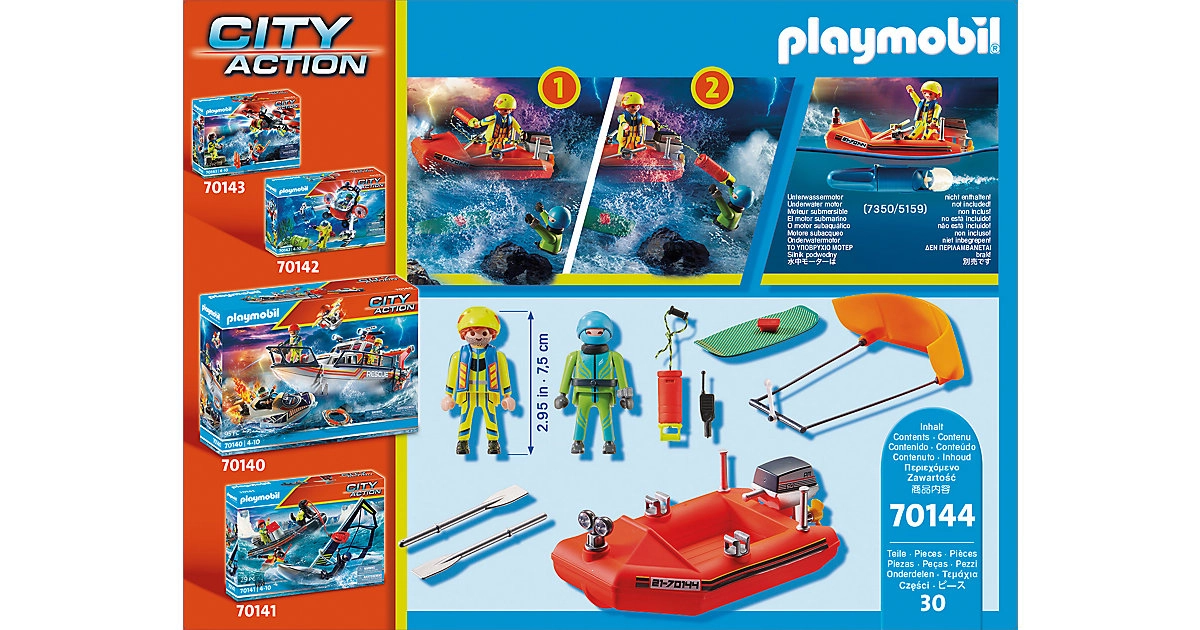 PLAYMOBIL® 70144 Seenot: Kitesurfer-Rettung mit Boot