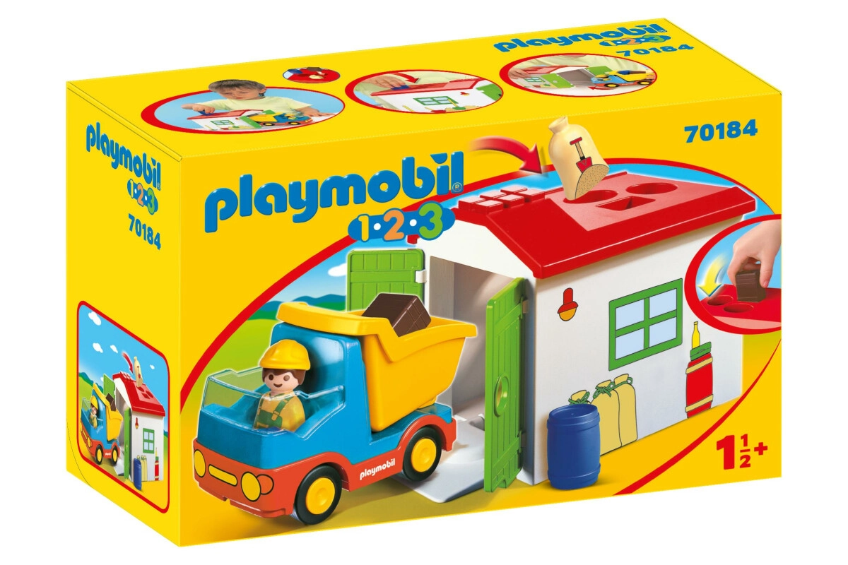 PLAYMOBIL® 1.2.3 70184 LKW mit Sortiergarage