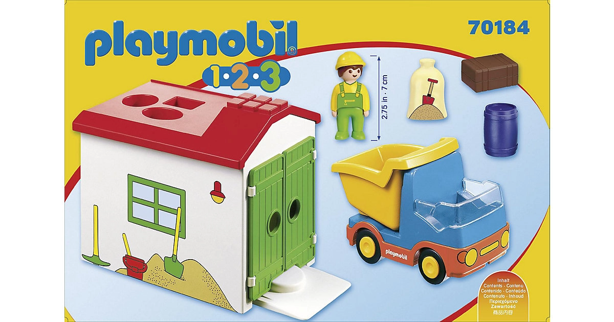 PLAYMOBIL® 1.2.3 70184 LKW mit Sortiergarage