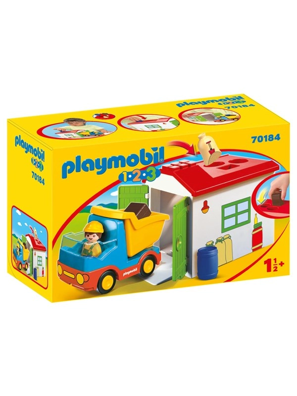 PLAYMOBIL® 1.2.3 70184 LKW mit Sortiergarage
