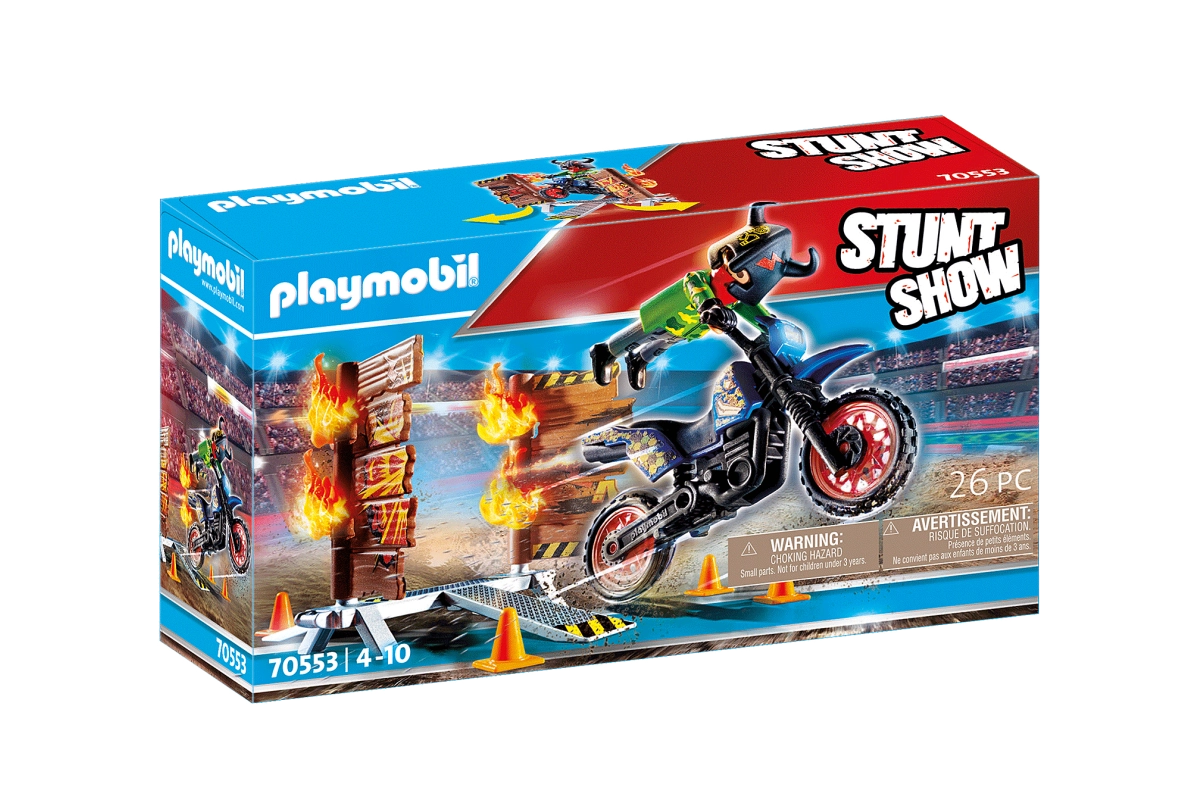 PLAYMOBIL® 70553 Stuntshow Motorrad mit Feuerwand