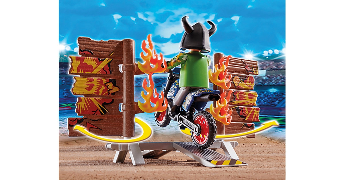 PLAYMOBIL® 70553 Stuntshow Motorrad mit Feuerwand