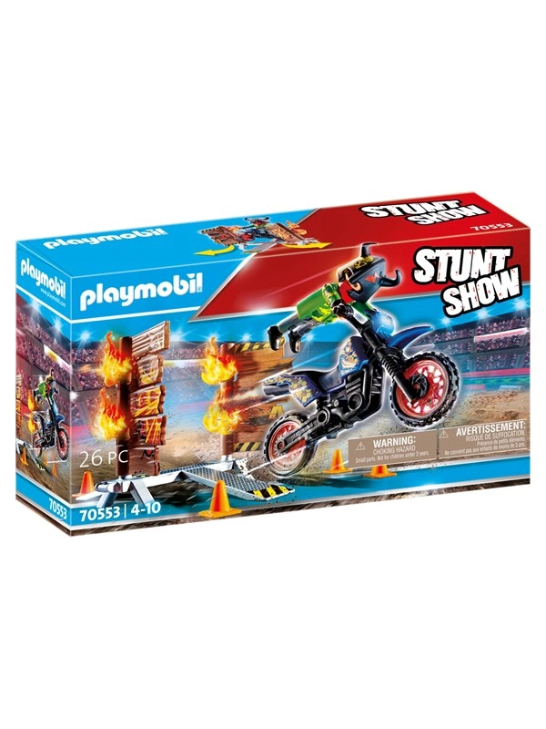 PLAYMOBIL® 70553 Stuntshow Motorrad mit Feuerwand