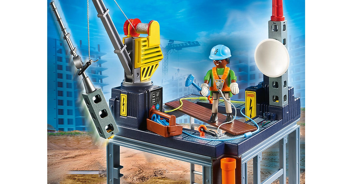 PLAYMOBIL® 70816 Starter Pack Baustelle mit Seilwinde