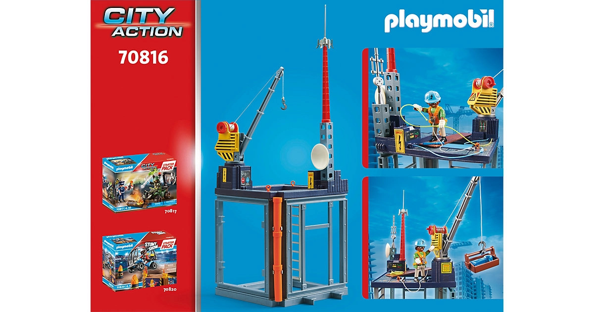 PLAYMOBIL® 70816 Starter Pack Baustelle mit Seilwinde