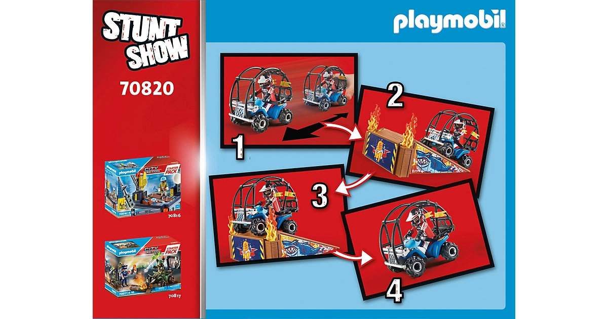 PLAYMOBIL® 70820 Starter Pack Stuntshow Quad mit Feuerrampe