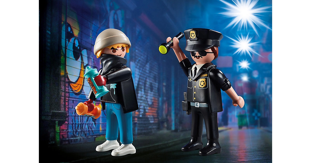 PLAYMOBIL® DuoPack Polizist und Sprayer für 4-10 Jahren