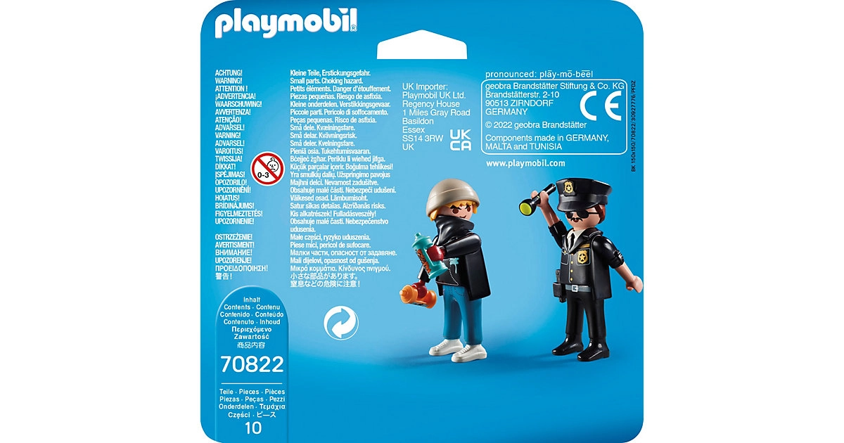 PLAYMOBIL® DuoPack Polizist und Sprayer für 4-10 Jahren