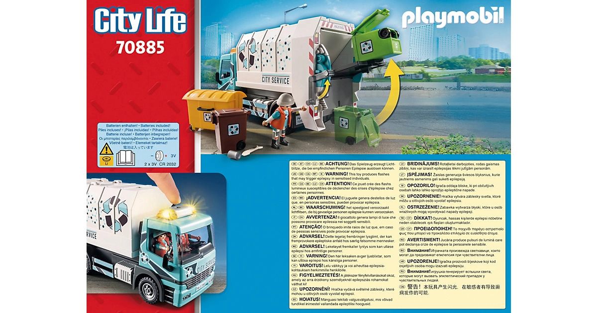 PLAYMOBIL® 70885 Müllfahrzeug mit Blinklicht