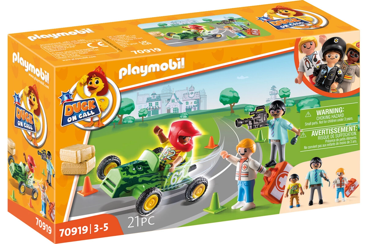 PLAYMOBIL® 70919 DUCK ON CALL Notarzt Action Hilf dem Rennfahrer!