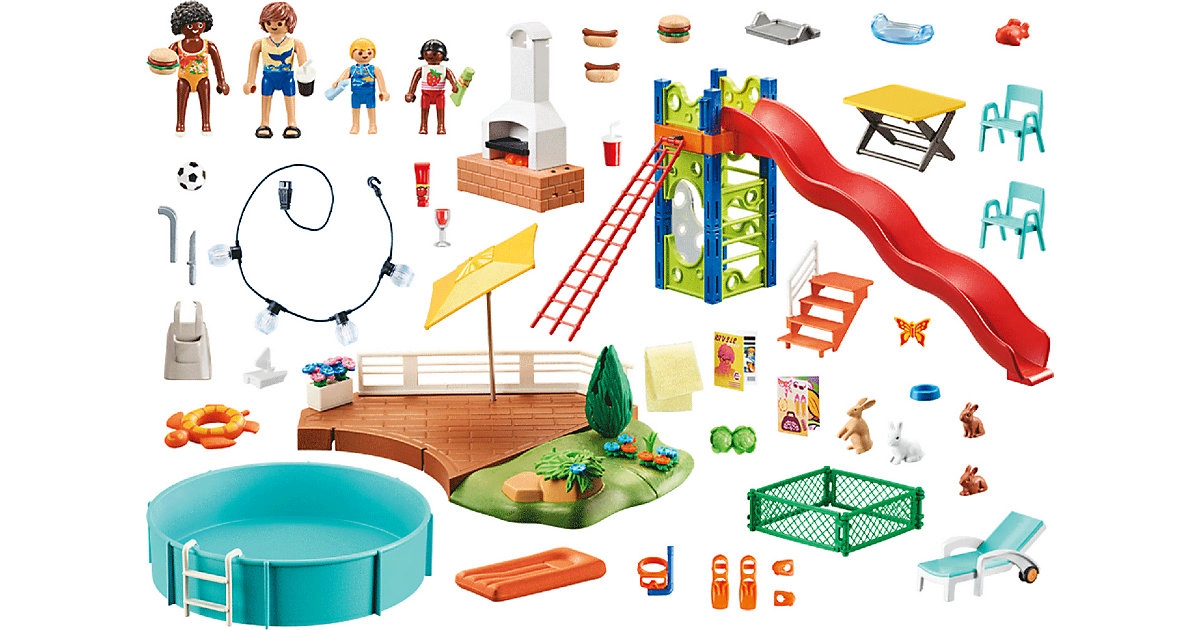 PLAYMOBIL® 70987 Poolparty mit Rutsche