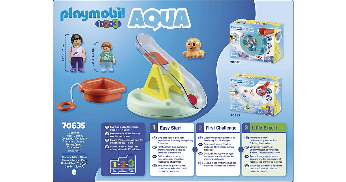 PLAYMOBIL® Aqua 70635 Badeinsel mit Wasserrutsche