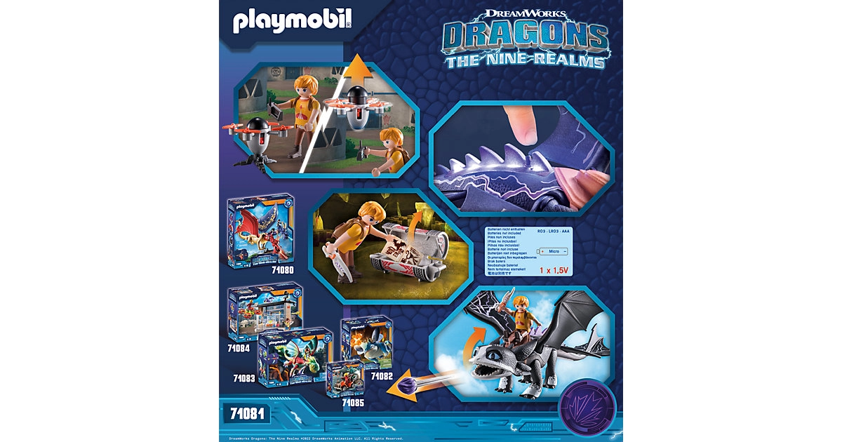 PLAYMOBIL® 71081 Dragons: The Nine Realms Thunder & Tom