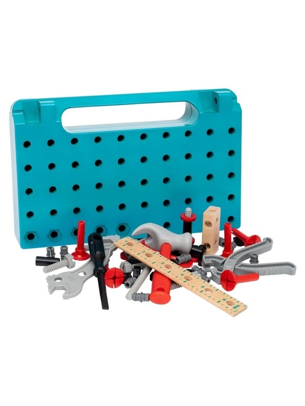 BRIO Builder 34596 Werkbank-Koffer - Perfektes Einstiegs-Set für kleine Handwerker