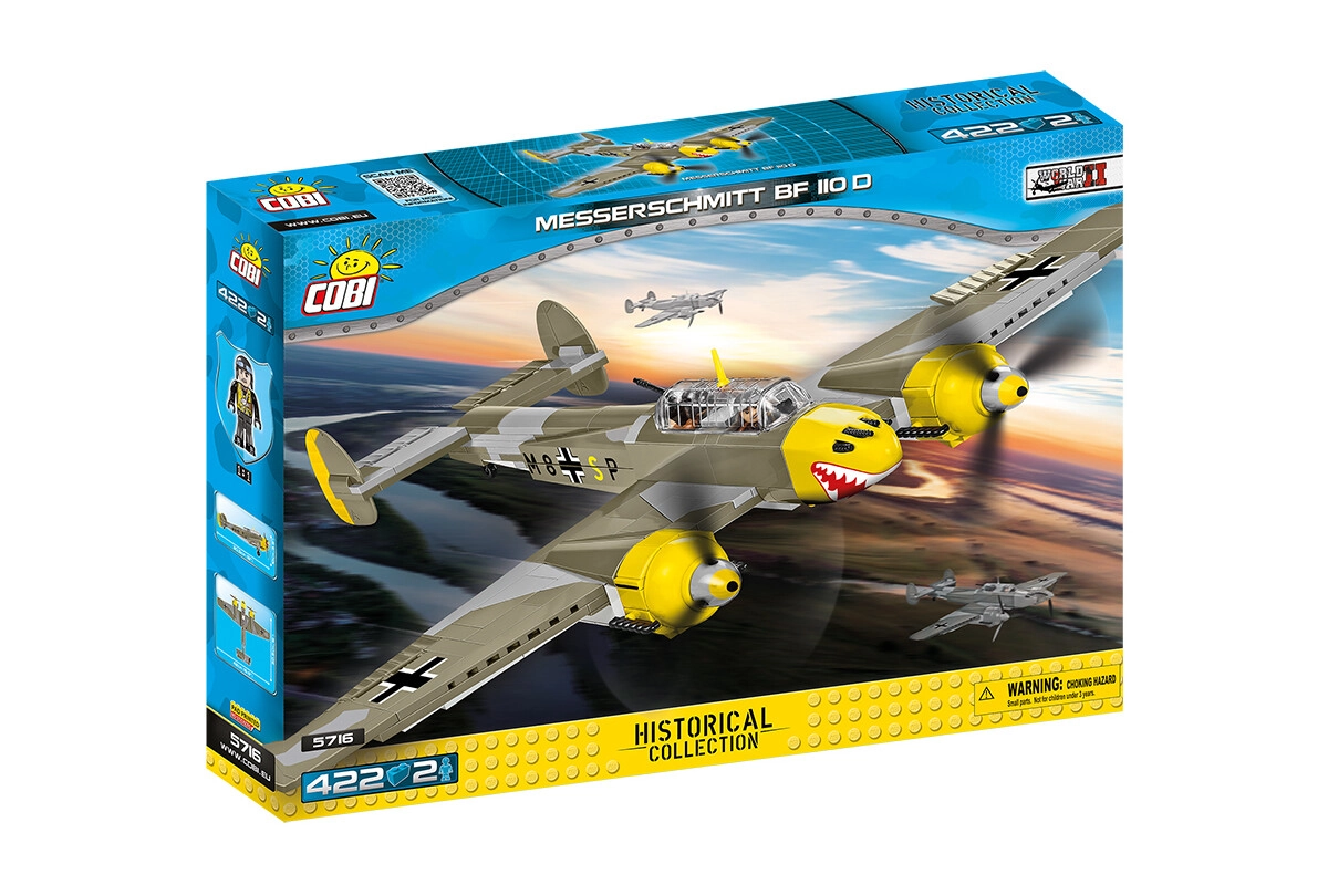 Cobi Jagdflugzeug Messerschmitt BF 110 D WWII 422 Teile, Historical Collection
