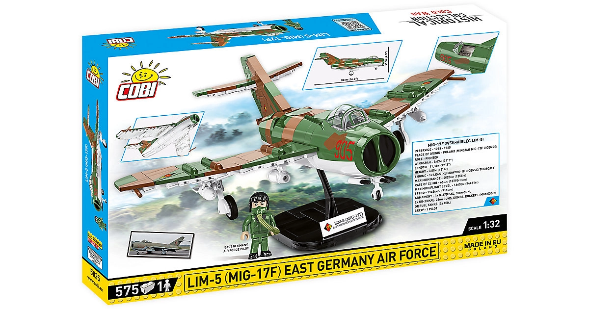 Cobi Historical Collection 5825 Kalter Krieg MIG-17F (LIM-5) East Germany Air Force