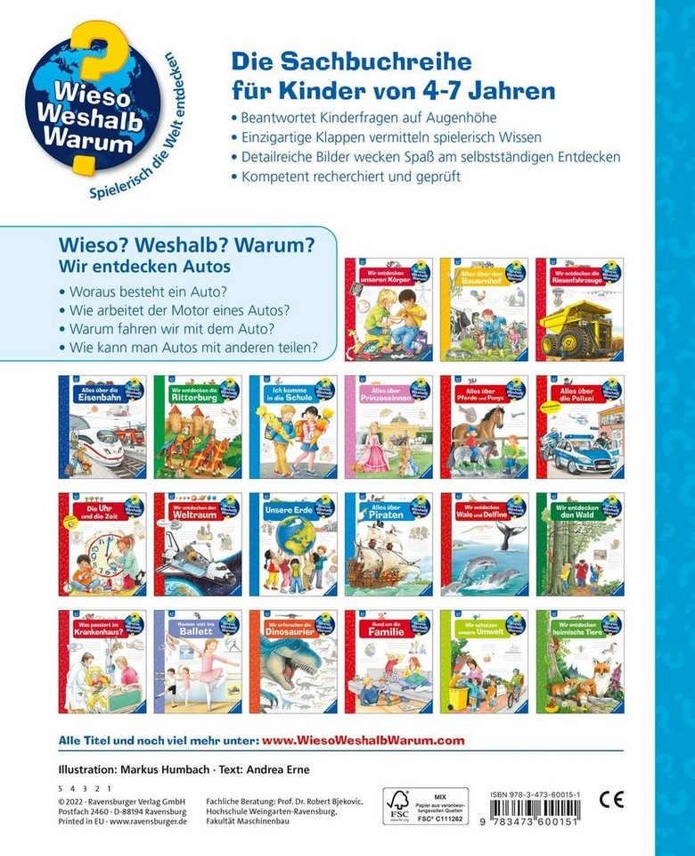 Ravensburger Wieso? Weshalb? Warum? Wir entdecken Autos